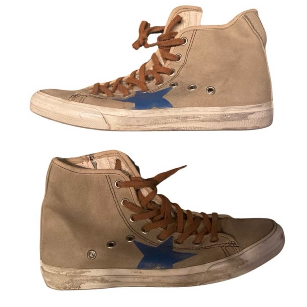 Golden Goose Francy Sneakers. Biege Cloth